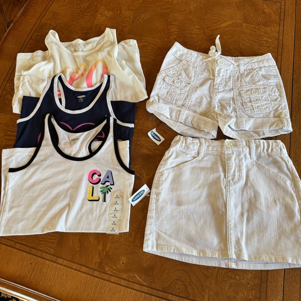 Gap Justice Old Navy Girls lot shorts skirt tank tops